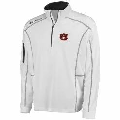 Budget 😍 Men's Columbia Golf White Auburn Tigers Shotgun Omni-Wick Quarter-Zip Pullover Jacket ✔️ -Sports Outdoor Games Store unnamed file 127