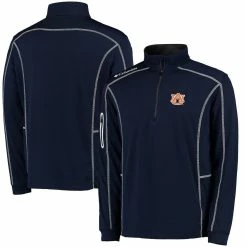 Buy 👏 Men's Columbia Golf Navy Auburn Tigers Shotgun Quarter-Zip Pullover 🎉