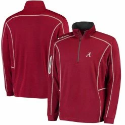 Budget 🌟 Men's Columbia Golf Crimson Alabama Crimson Tide Shotgun Quarter-Zip Pullover ⭐ -Sports Outdoor Games Store unnamed file 134
