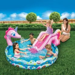 Cheap 🎉 Banzai Spray 'N Splash 60 In. Unicorn Pool ❤️ -Sports Outdoor Games Store unnamed file 297
