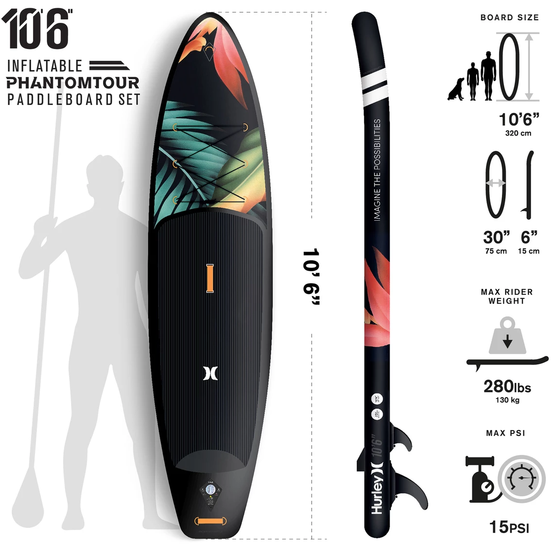 Best reviews of ๐ Hurley Phantom Tour 10 Ft. 6 In. Stand Up Paddle Board With Hikeable ๐ Backpack ๐ 5 Best reviews of ๐ Hurley Phantom Tour 10 Ft. 6 In. Stand Up Paddle Board With Hikeable ๐ Backpack ๐ - Image 3