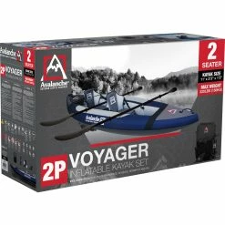 Wholesale 🎉 Avalanche Voyager 2 Person Inflatable Kayak Set, Blue 😉