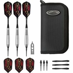 Budget 👍 Viper Fatal Shot 18 Gram Soft Tip Darts & Casemaster Deluxe Black Dart Case ⭐
