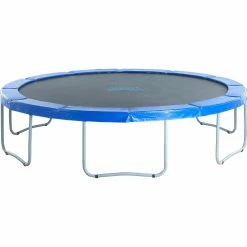 Outlet 🛒 UpperBounce Round Trampoline With Blue Safety Pad 🤩